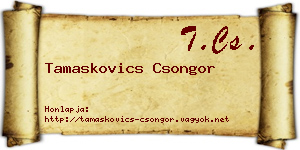 Tamaskovics Csongor névjegykártya